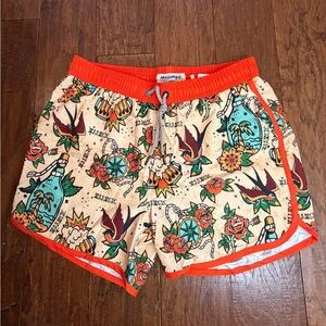 NWT Maamgic Vintage Retro Swallow Homing Swim Trunks Small